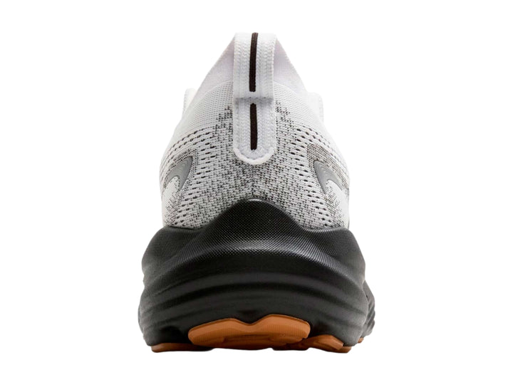 Tenis deportivos Brooks Glycerin 22 en color blanco con suela negra y detalles en gris.