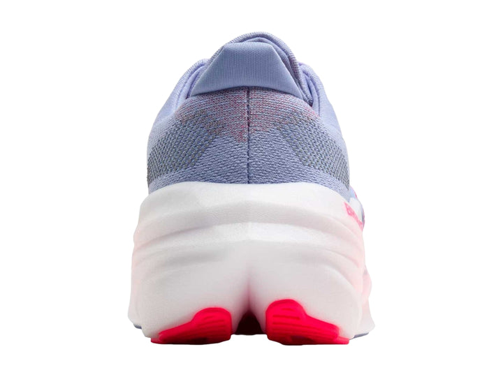 Tenis deportivos Brooks Glycerin Max en colores azul heron, rosa diva y blanco con suela amortiguada.