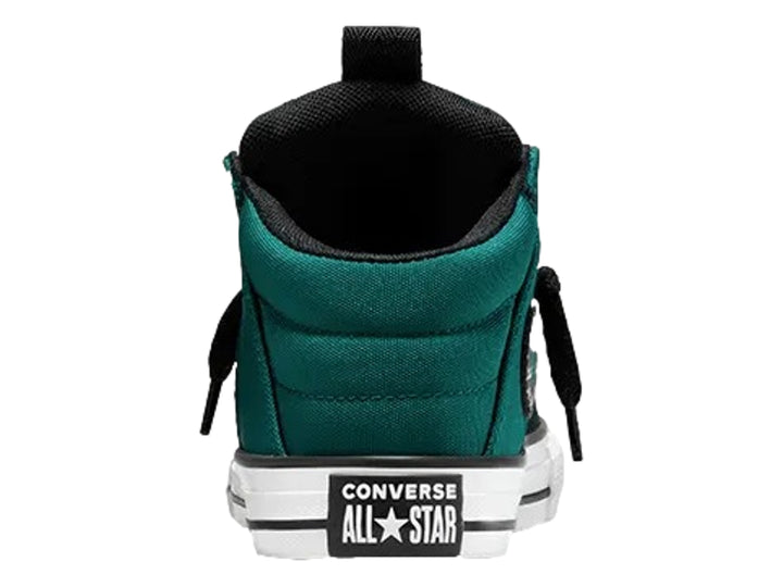 Tenis Converse Chuck Taylor All Star Axel en colores verde oscuro y negro con suela blanca.