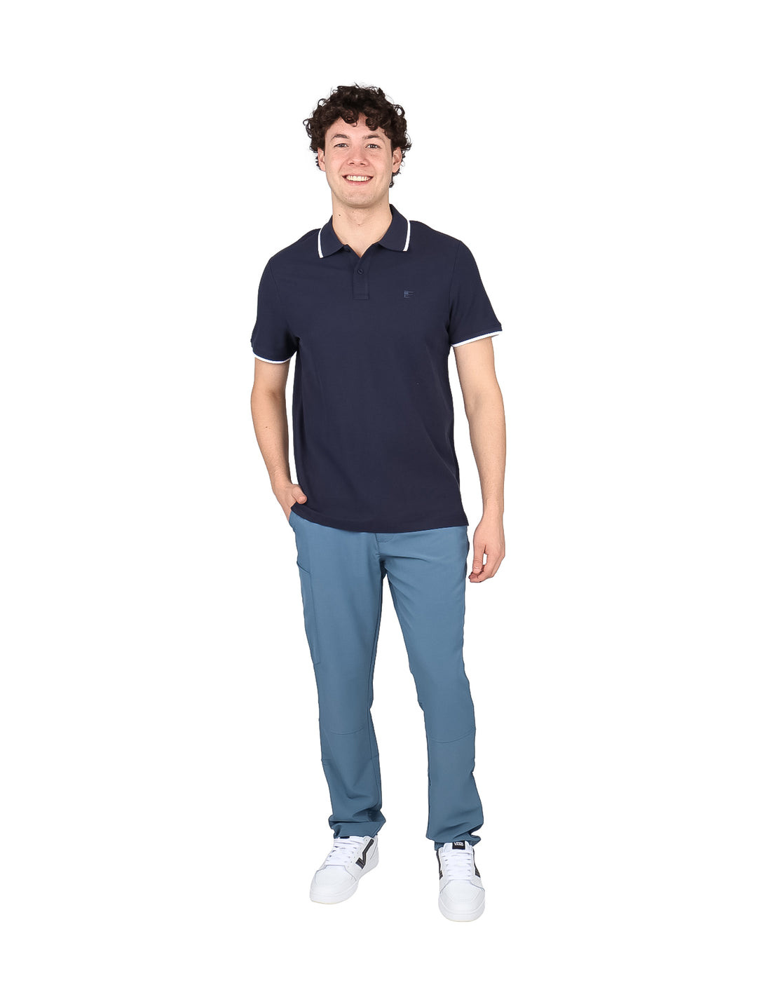 Playera Polo Perry Ellis Azul Marino para Hombre