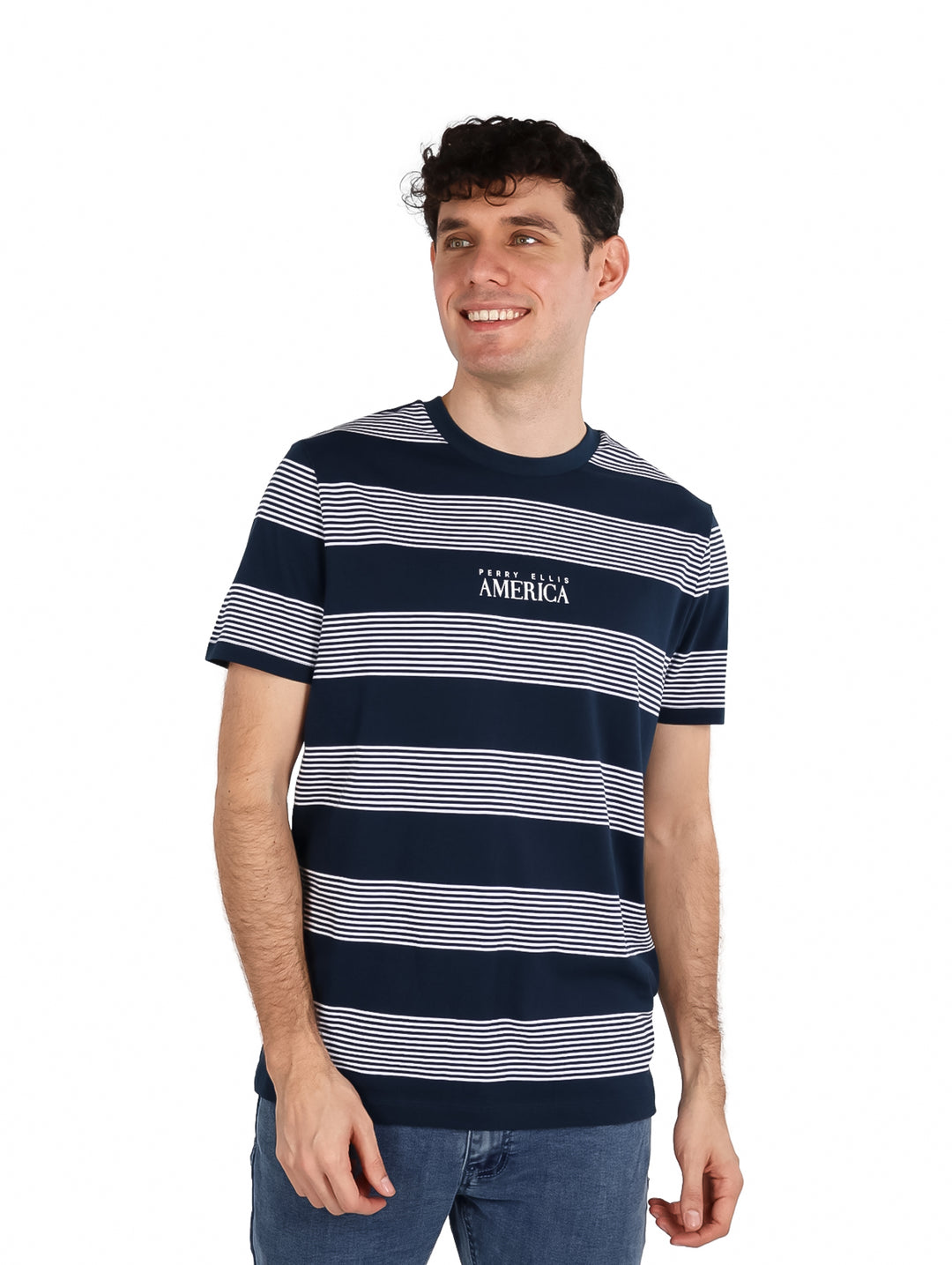 Playera Perry Ellis Azul Marino para Hombre