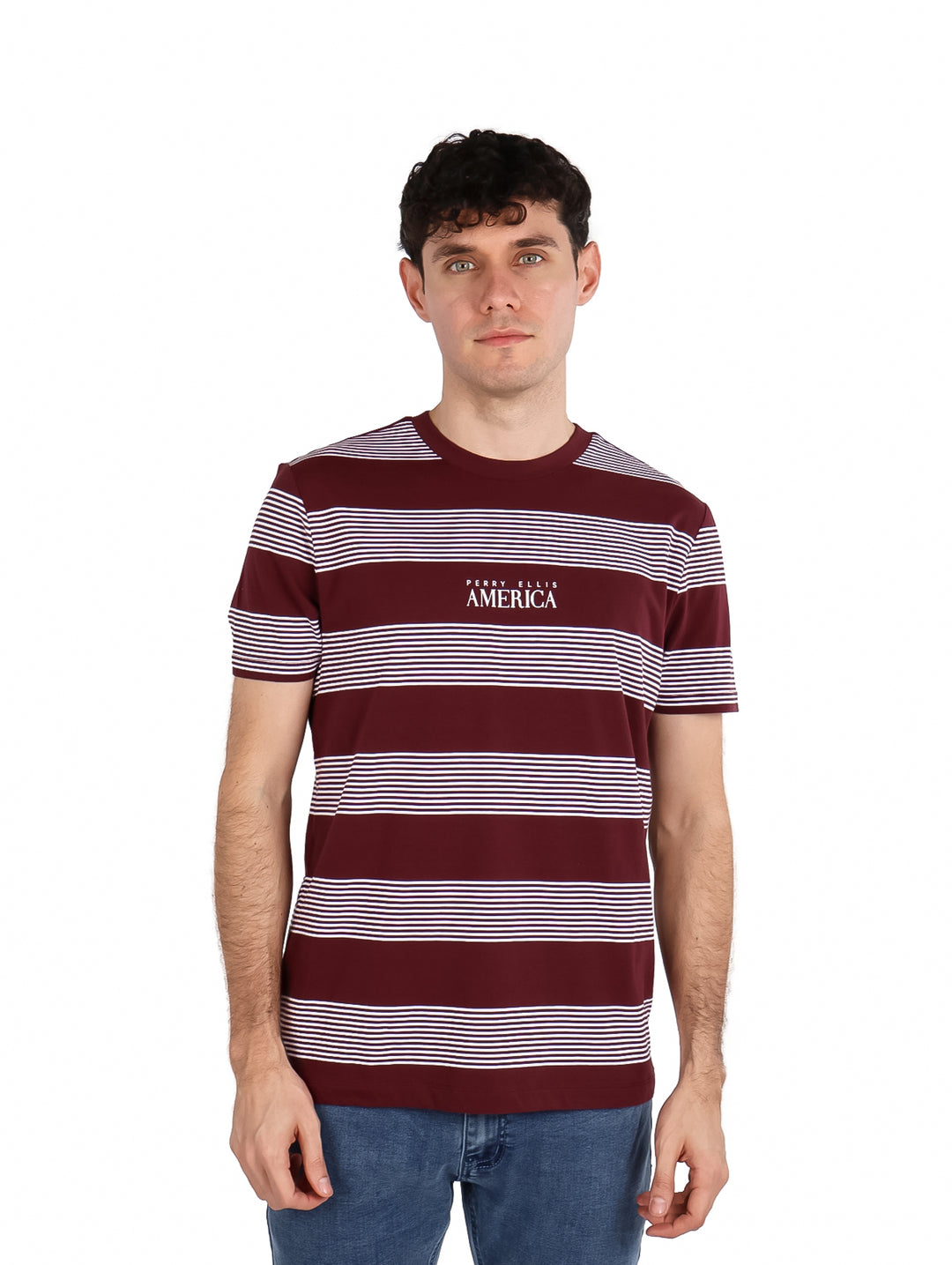 Playera Perry Ellis Color Port Royale para Hombre