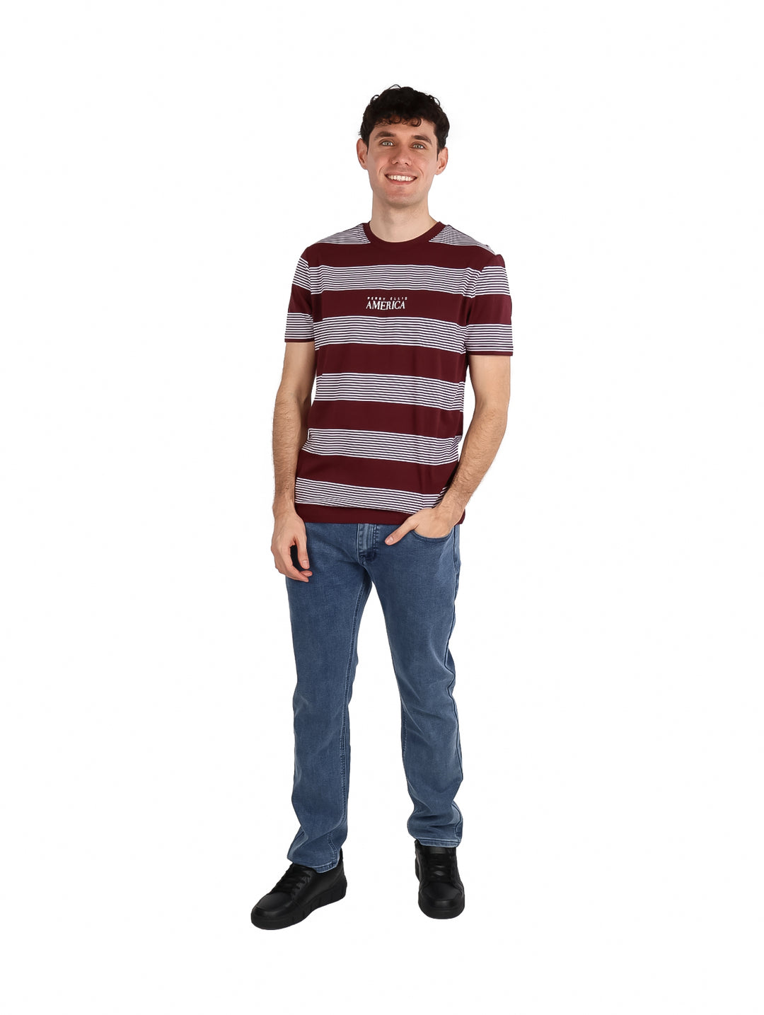 Playera Perry Ellis Color Port Royale para Hombre