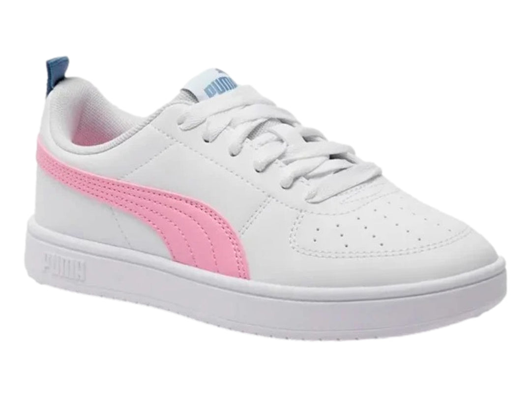 Tenis PUMA Rickie JR Blanco y Rosa para Niña