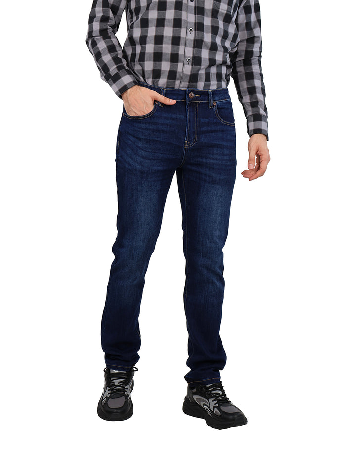 Jeans color índigo para hombre, corte casual, marca Venue Victoria.