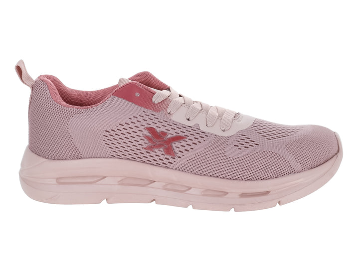 Tenis deportivos de color rosa con malla transpirable y suela blanca, marca Makena.