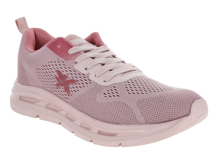 Tenis deportivos de color rosa con malla transpirable y suela blanca, marca Makena.