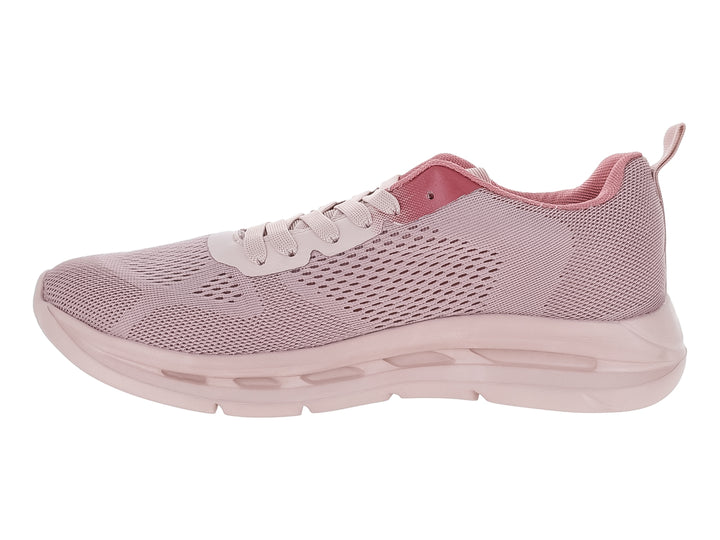 Tenis deportivos de color rosa con malla transpirable y suela blanca, marca Makena.