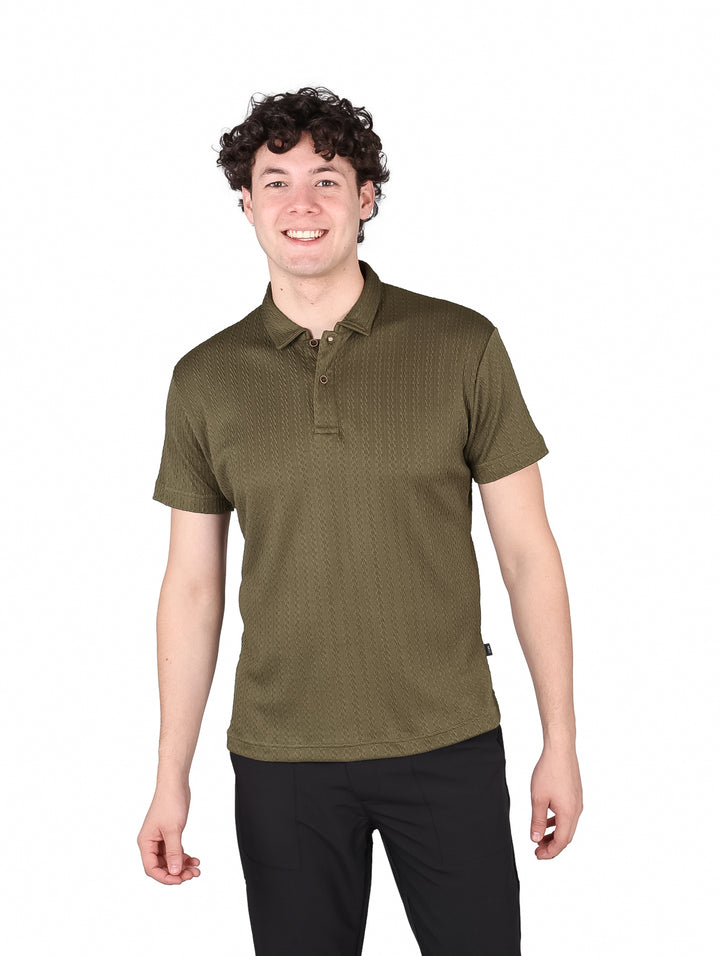 Playera Polo Authentic Lyon Color Olivo para Hombre