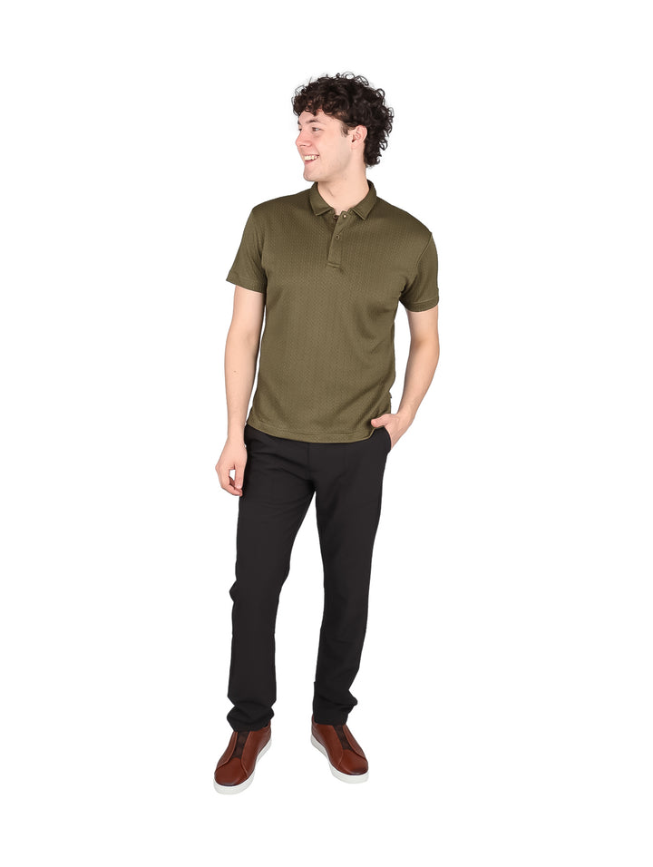 Playera Polo Authentic Lyon Color Olivo para Hombre