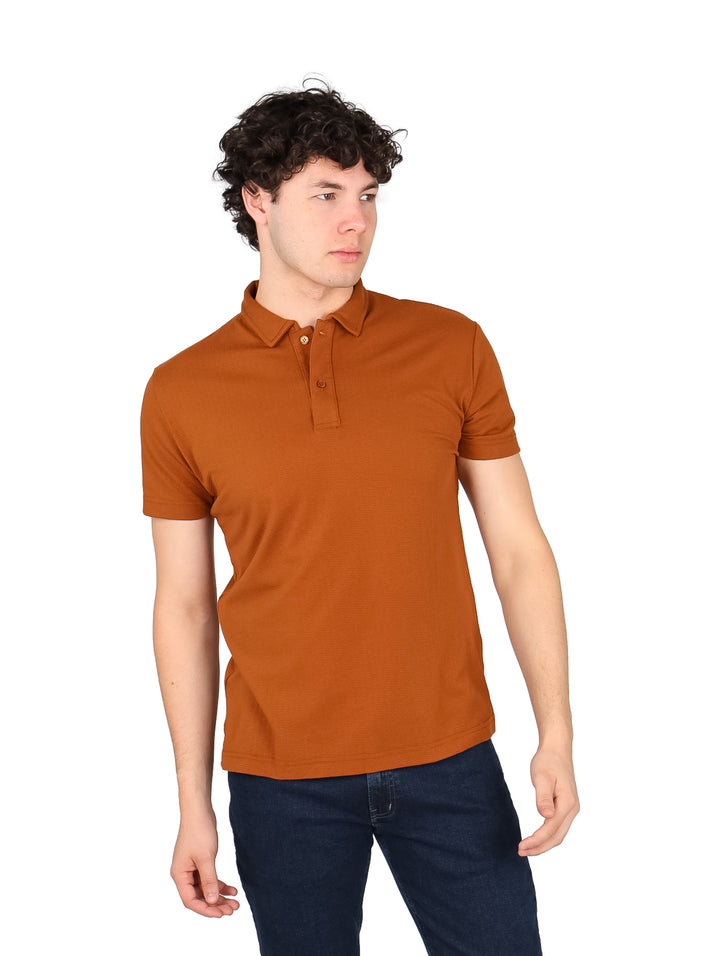 Playera Polo Authentic Lyon Color Ocre para Hombre