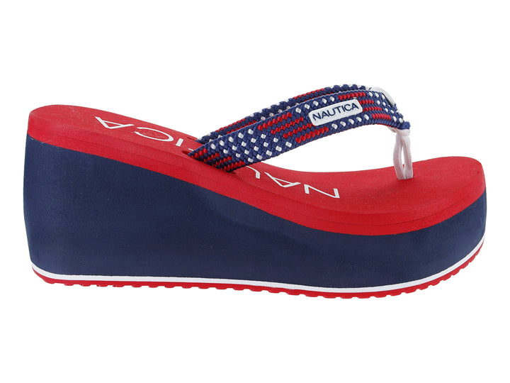 Sandalias Nautica Rojo y Marino para Mujer