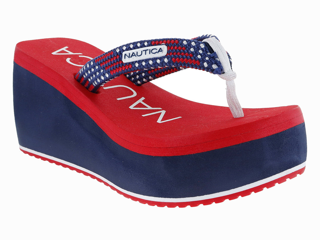 Sandalias Nautica Rojo y Marino para Mujer