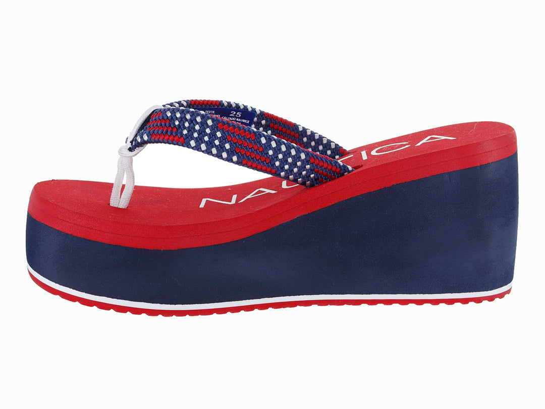 Sandalias Nautica Rojo y Marino para Mujer