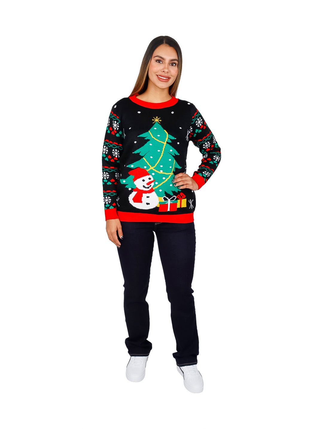 Suéter Navideño Good&amp;Cool Negro con Luces para Mujer