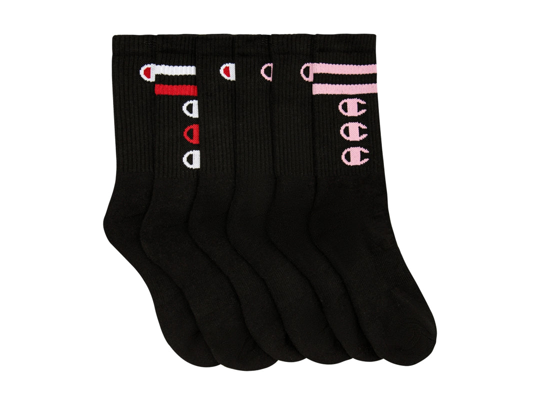 Paquete de 6 Calcetas Largas Champion Color Negro para Mujer