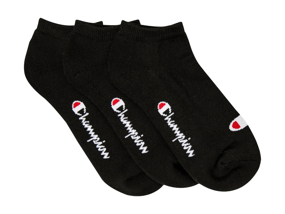 Paquete de 3 Calcetines No Show Champion Negros para Mujer