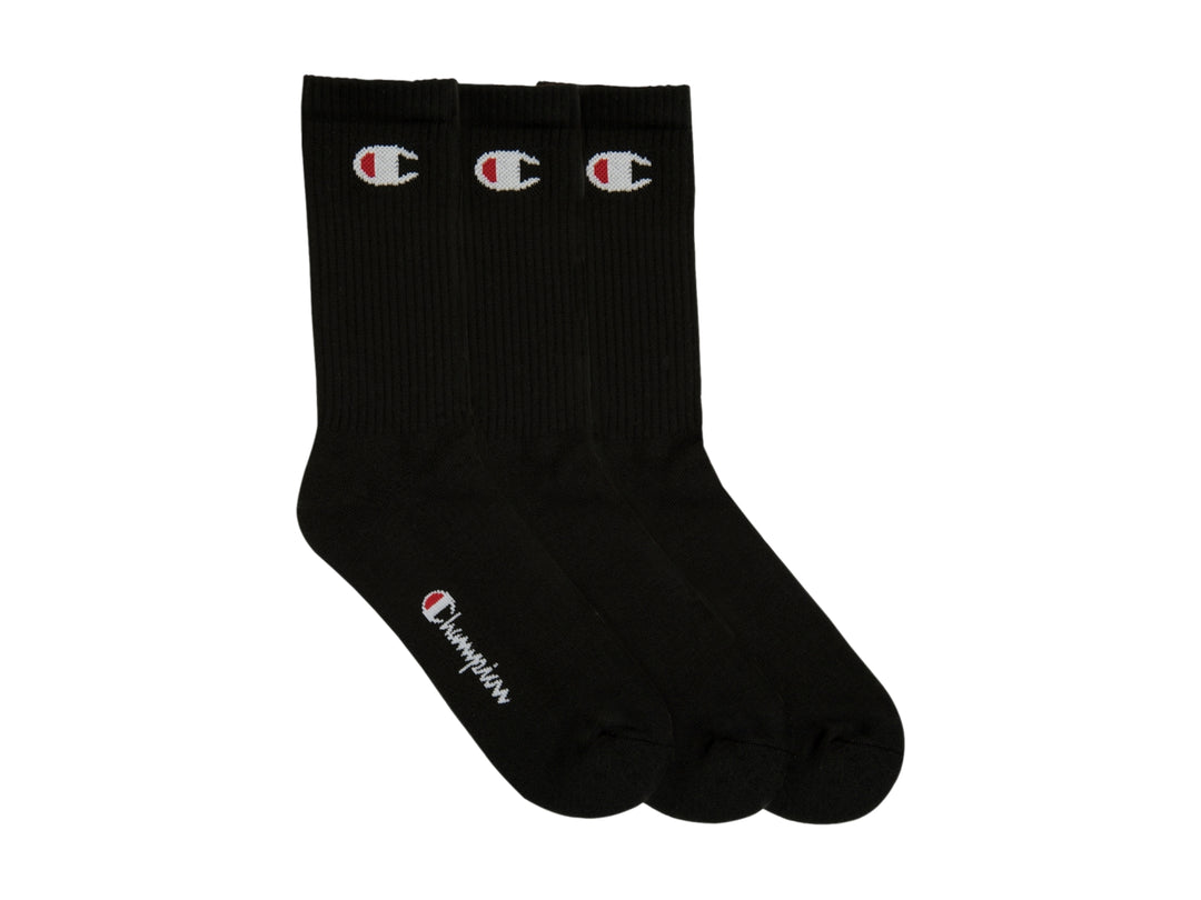 Calcetas Champion Pack 3 Largas Color Negro para Hombre