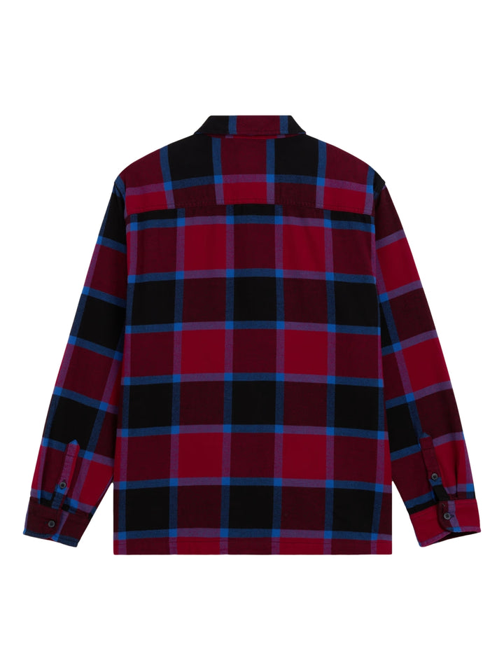 Camisa Vans Larkspur Plaid Flannel Rojo y Negro para Hombre
