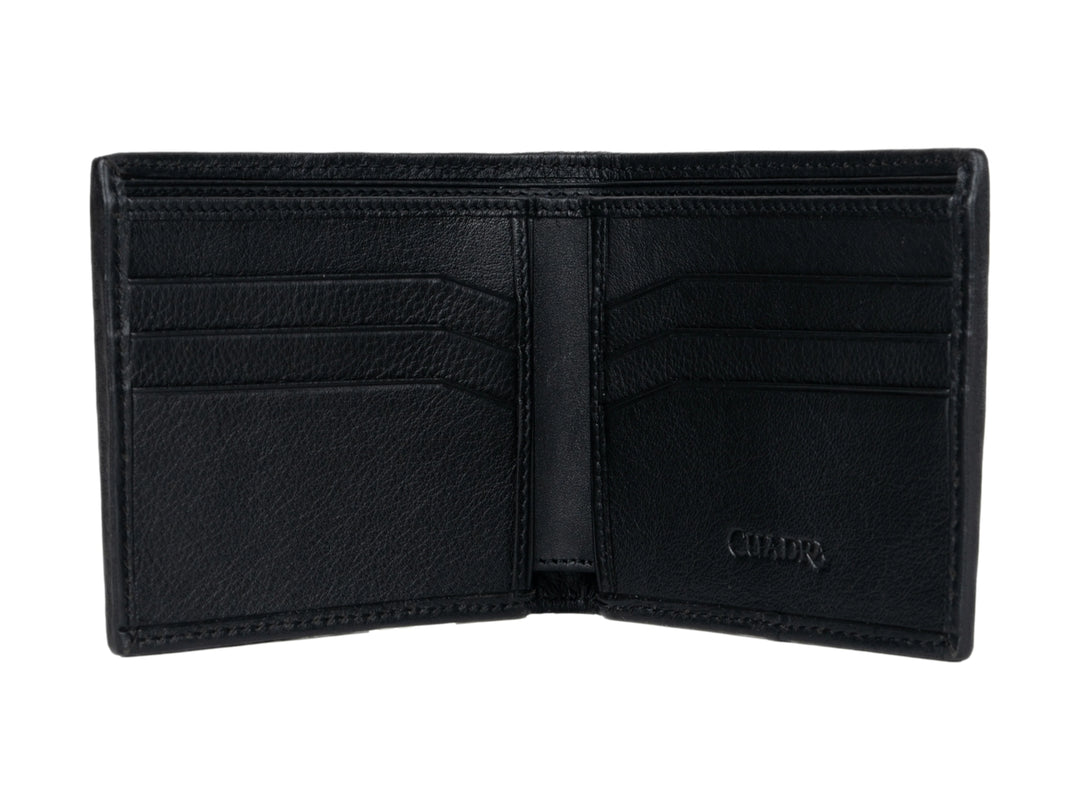 Billetera Cuadra Piel de Pitón Negro para Hombre
