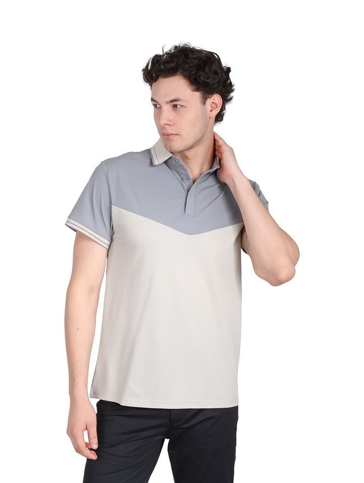 Playera Polo ATOK Gris para Hombre