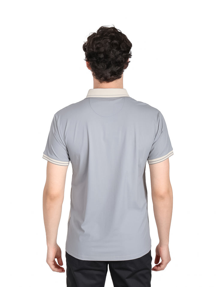 Playera Polo ATOK Gris para Hombre