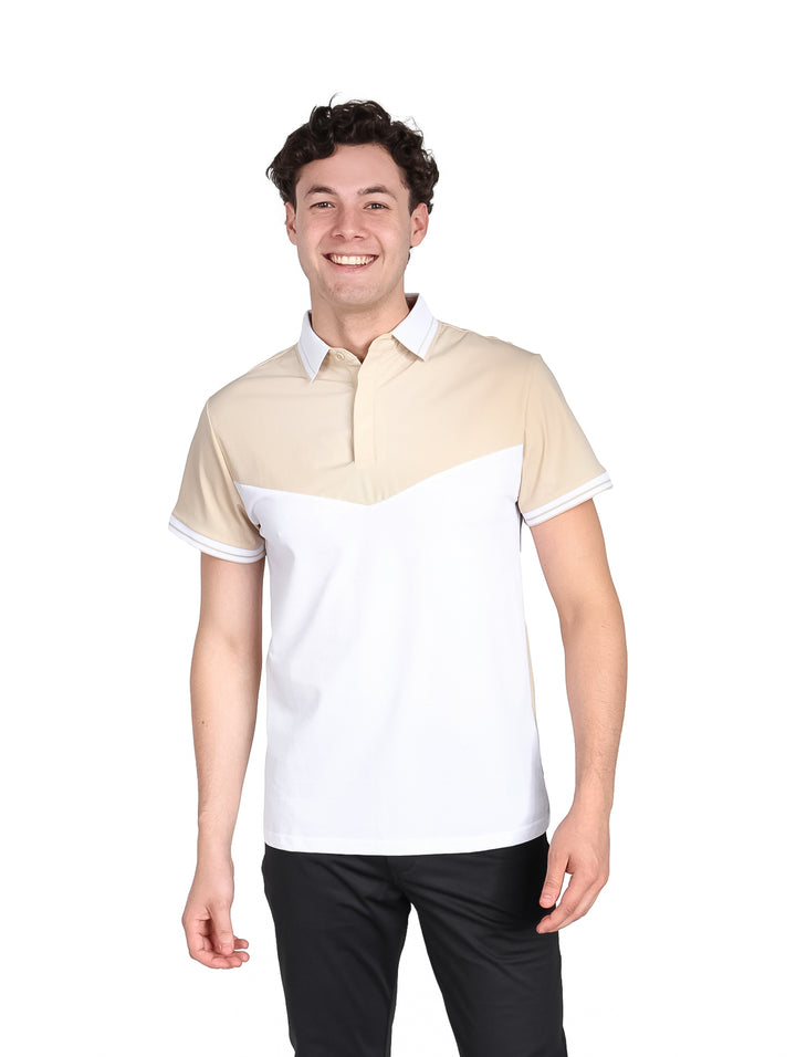 Playera Polo ATOK Beige para Hombre