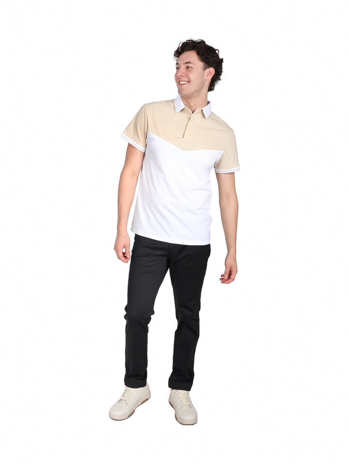 Playera Polo ATOK Beige para Hombre