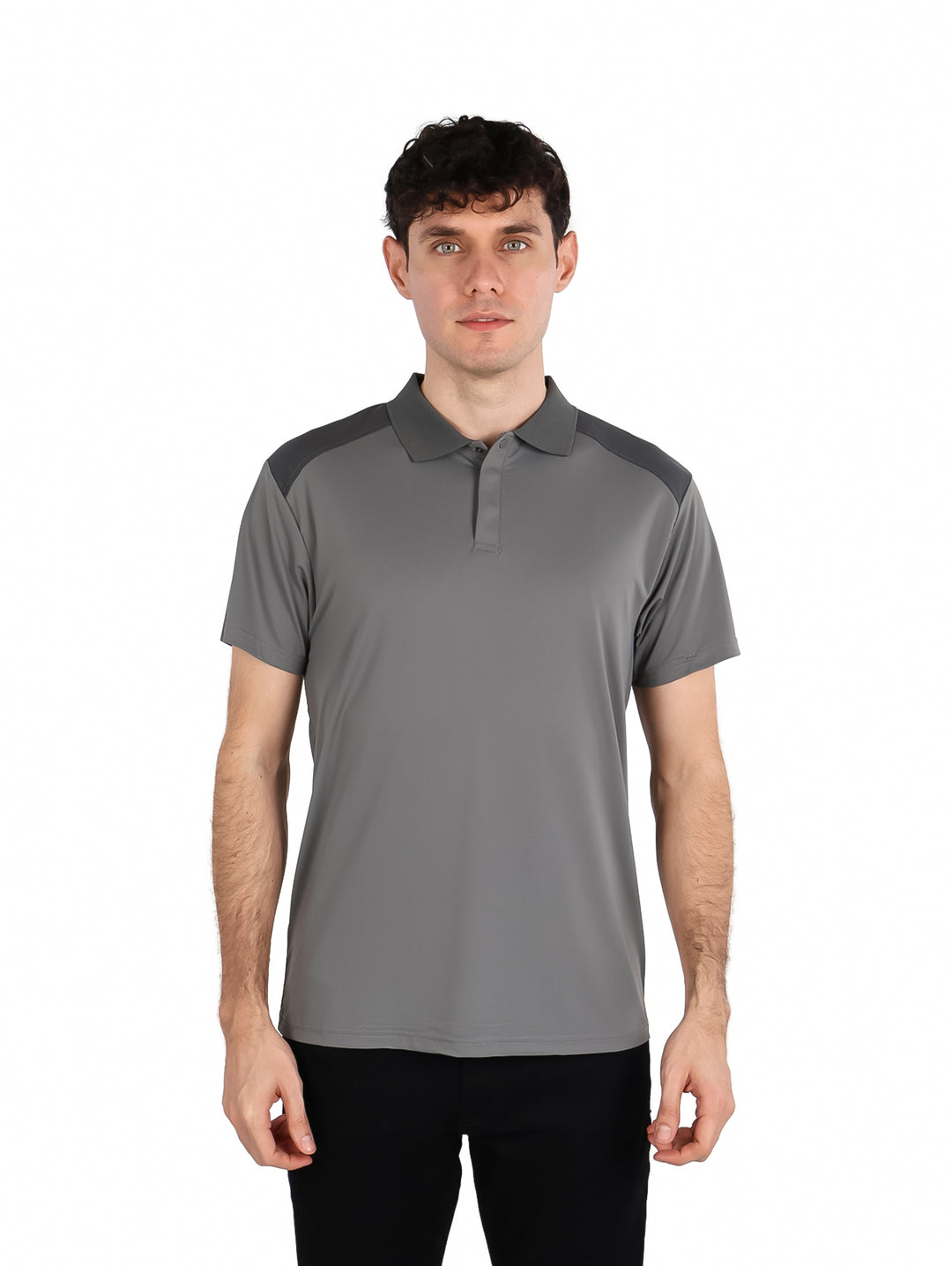 Playera Polo ATOK Gris para Hombre