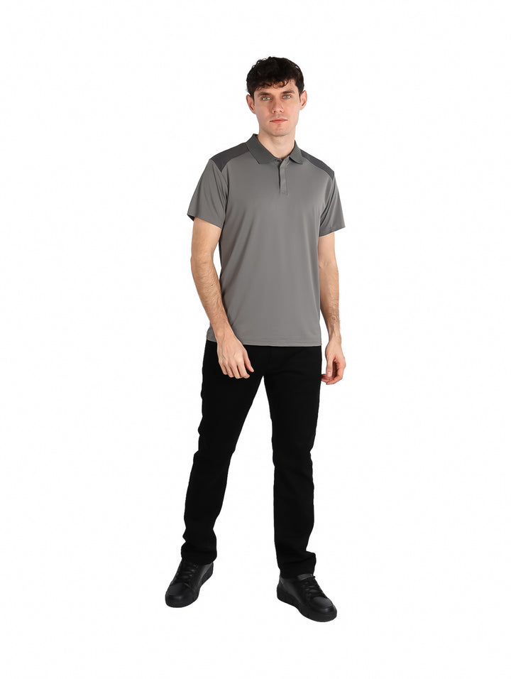 Playera Polo ATOK Gris para Hombre