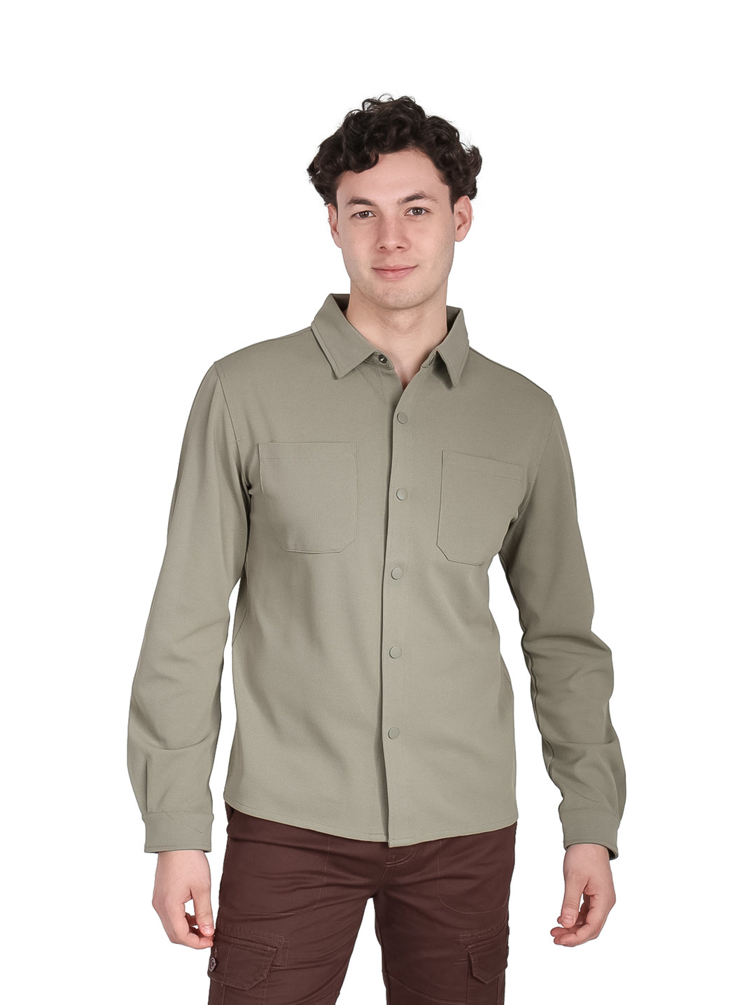 Camisa ATOK Manga Larga Verde para Hombre