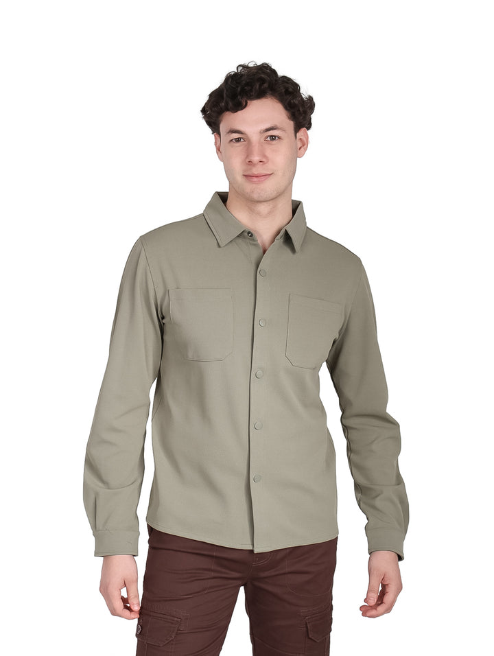Camisa ATOK Manga Larga Verde para Hombre