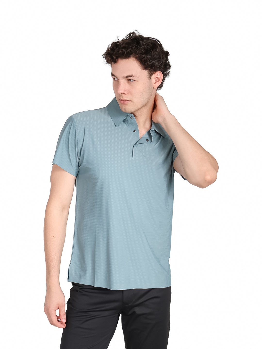 Playera Polo ATOK Verde con Textura para Hombre