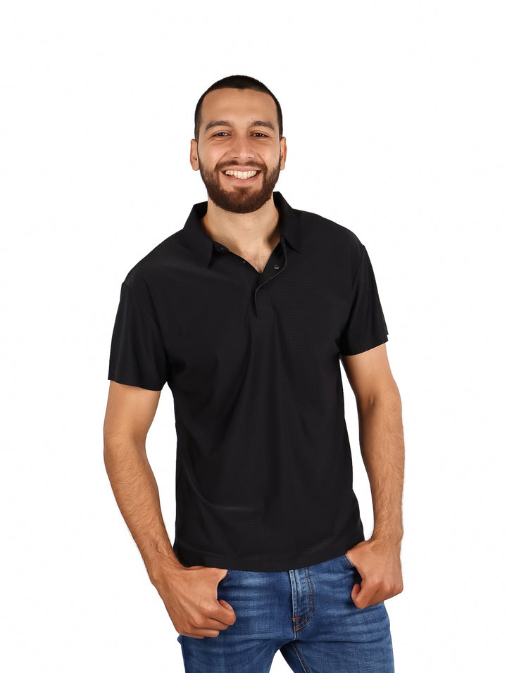 Playera Polo ATOK Negro para Hombre