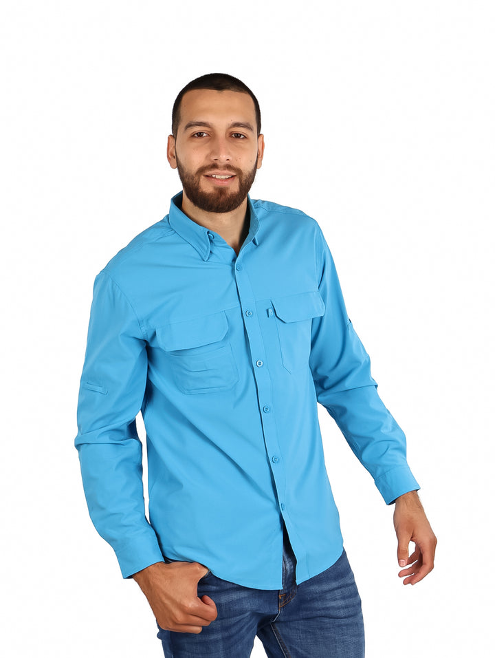 Camisa UNGA Outdoor Echo Blue para Hombre