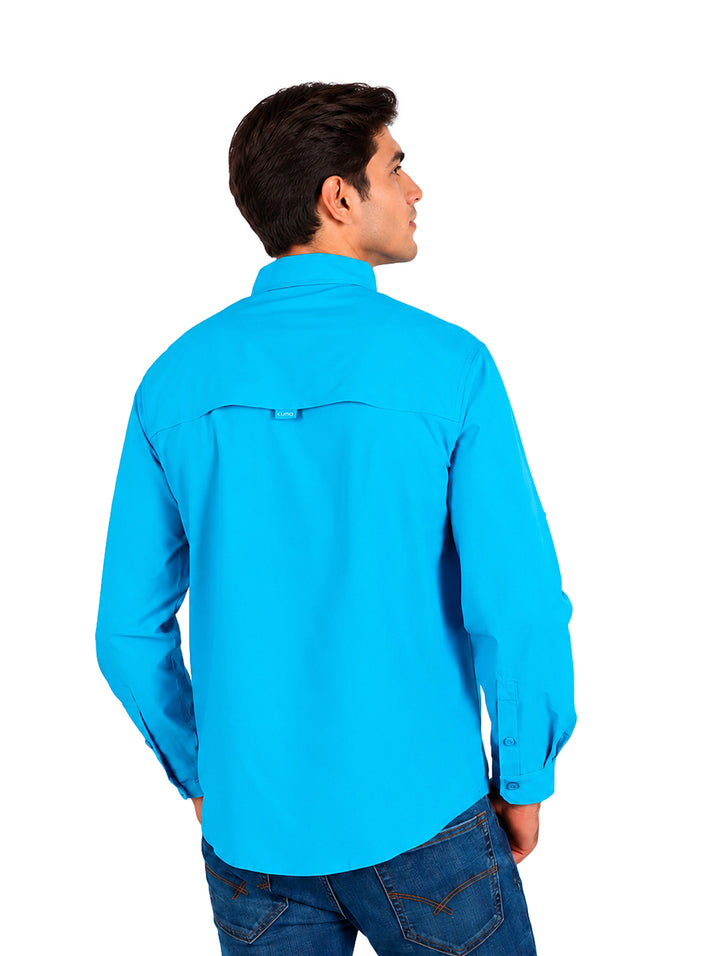 CAMISA UNGA COLOR ECHO BLUE PARA CABALLERO