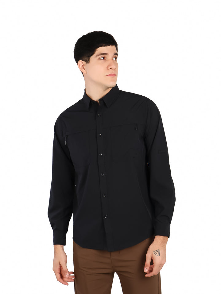 Camisa UNGA Outdoor Manga Larga Negro para Hombre