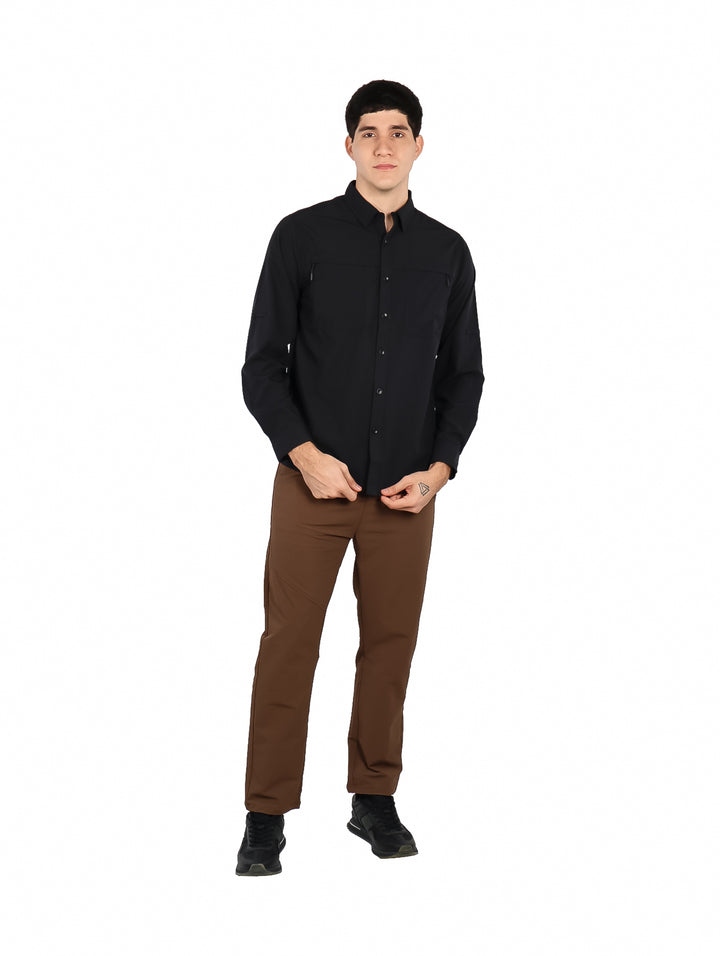 Camisa UNGA Outdoor Manga Larga Negro para Hombre