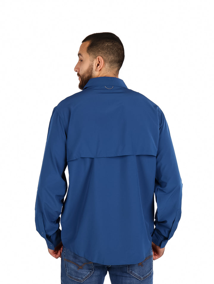 Camisa UNGA Outdoor Blue Life Manga Larga para Hombre