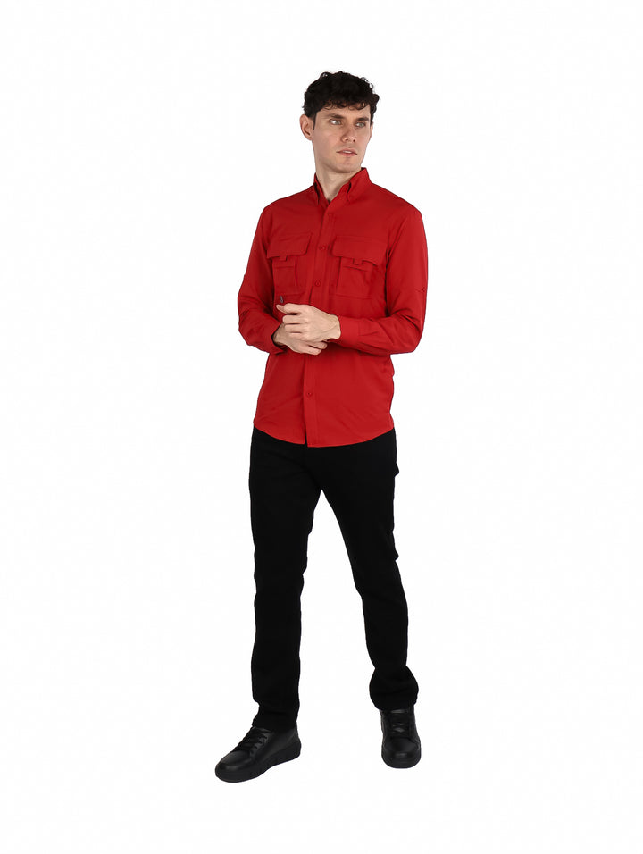 Camisa UNGA Manga Larga Blood Red para Hombre