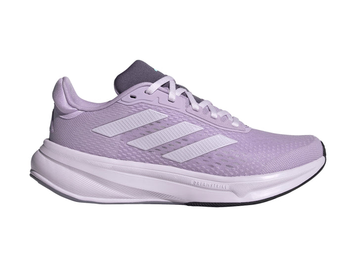 Tenis deportivos Adidas Response Super en color morado claro para mujer.