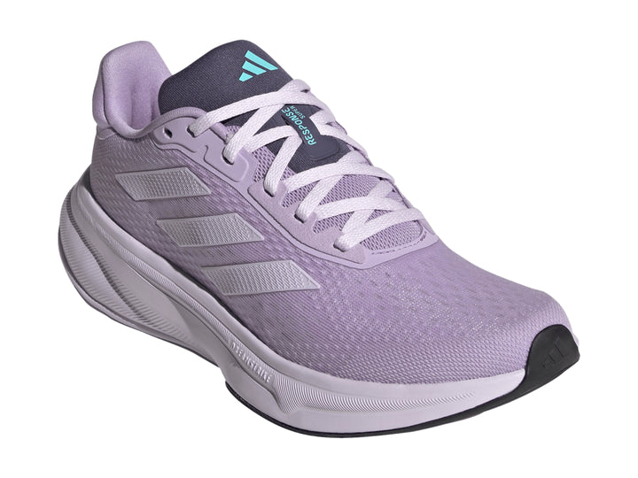 Tenis deportivos Adidas Response Super en color morado claro para mujer.
