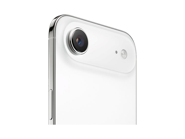 Vista posterior y frontal de un iPhone 17 Air en color blanco con acabado brillante.
