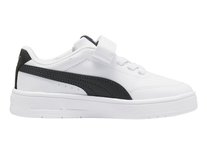 Tenis PUMA Court Classic Clean Blanco y Negro para Niño