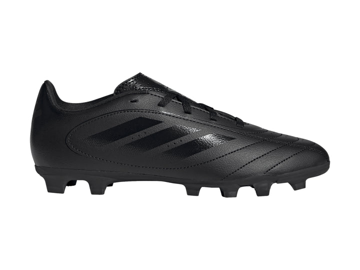 Zapato de fútbol Adidas Goletto IX en color negro total con tacos para césped.