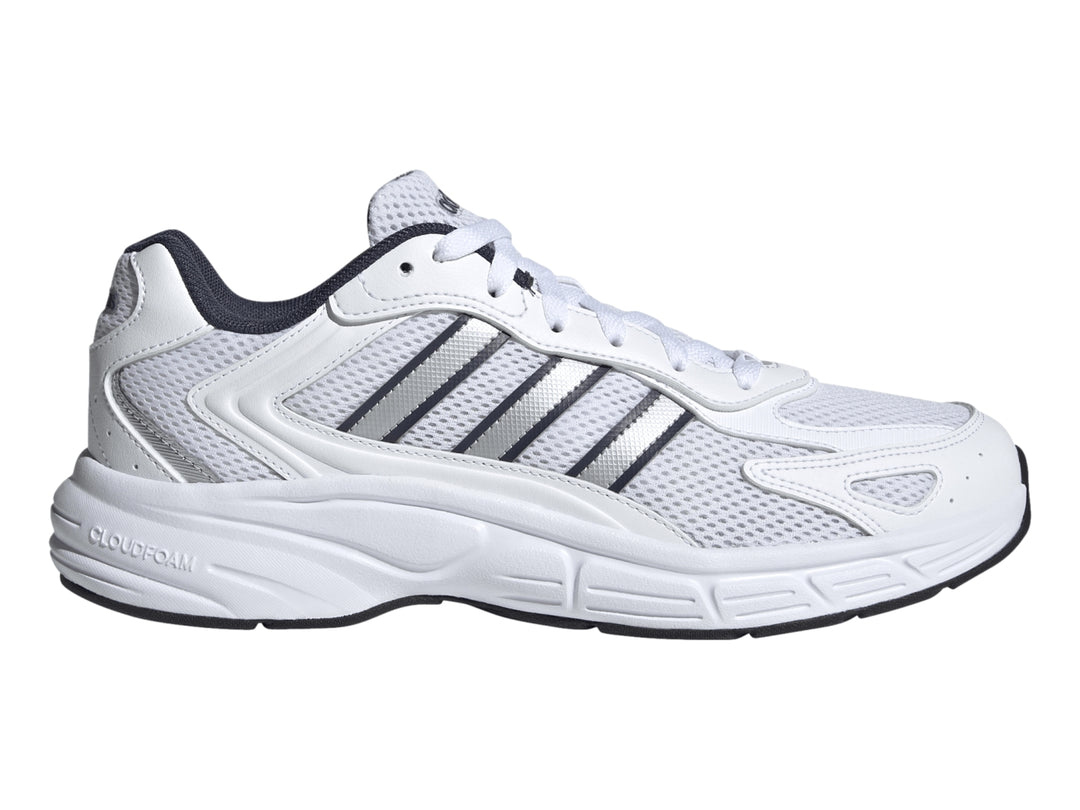 Tenis deportivos Adidas Eclyptix 2000 en color blanco con detalles en gris y suela Cloudfoam.
