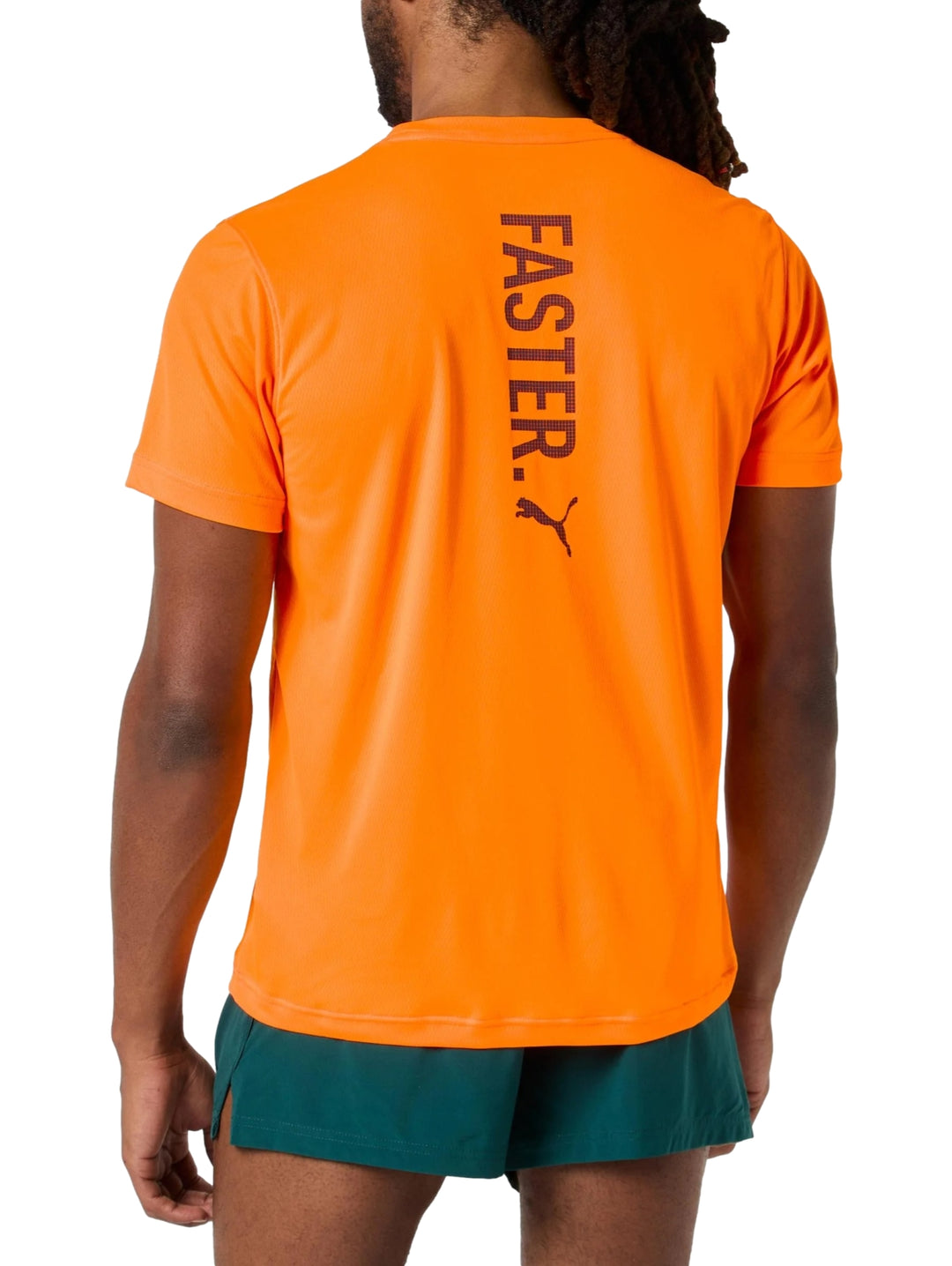 Playera Puma Running Faster Heat Fire Naranja para Hombre