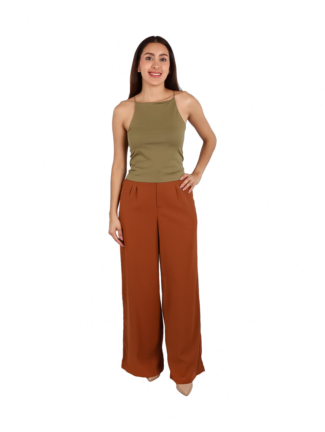 Crop Top ATOK Básico Verde para Mujer