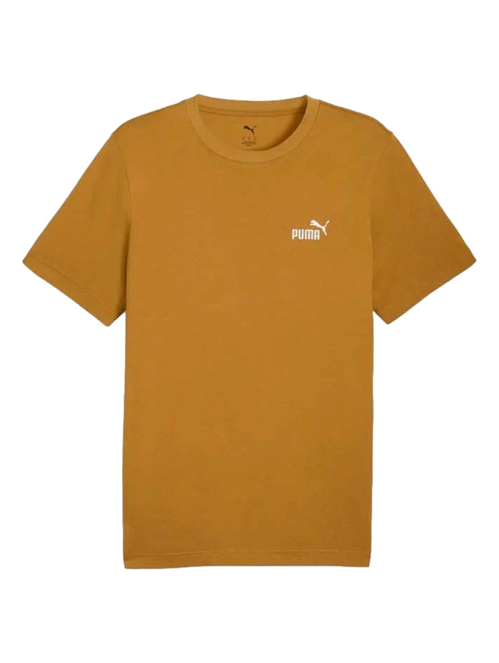 Playera PUMA de color honey butter con cuello redondo y logotipo blanco pequeño en el pecho.