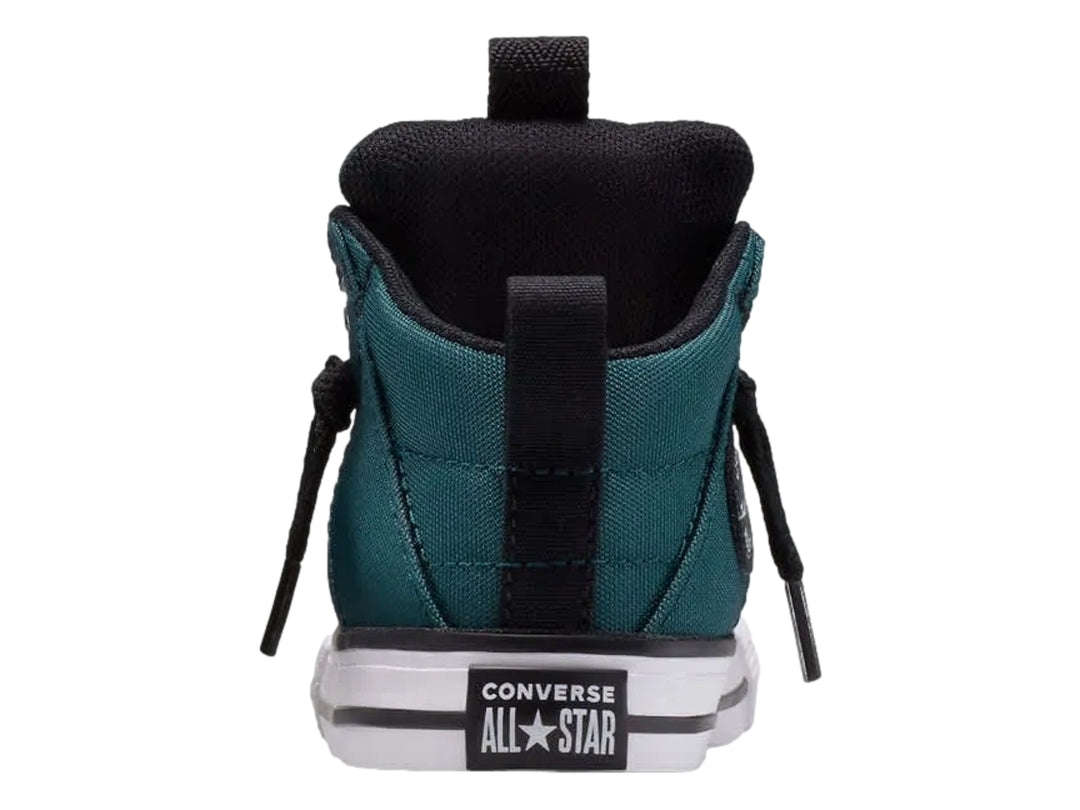 Tenis Converse Chuck Taylor All Star Axel en colores verde oscuro y negro con suela blanca.